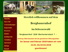 Tablet Screenshot of bergbauernhof-lehmann.de